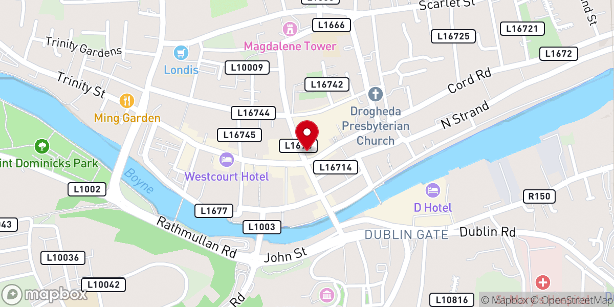Map showing location of The Hole In The Wall