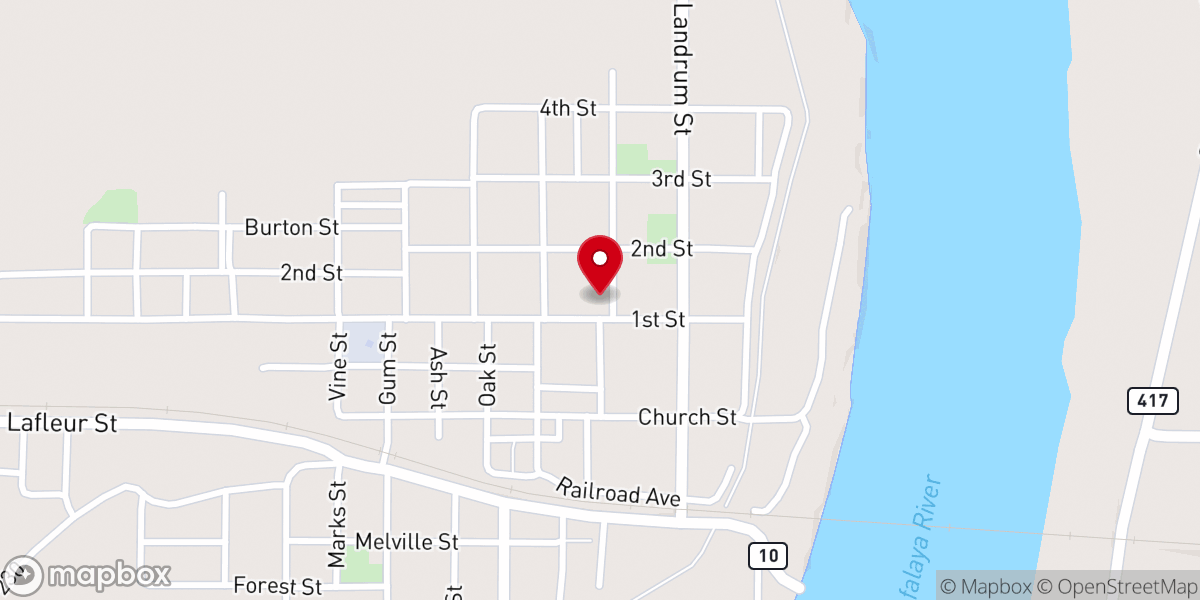 Map showing location of Saint John the Evangelist Catholic Church