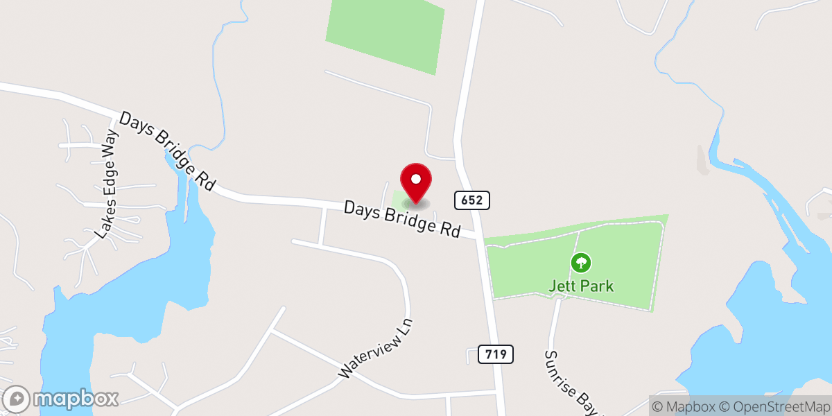 Map showing location of Mt. Hermon Baptist Church