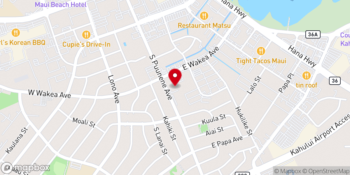 Map showing location of Kahului Hongwanji Mission