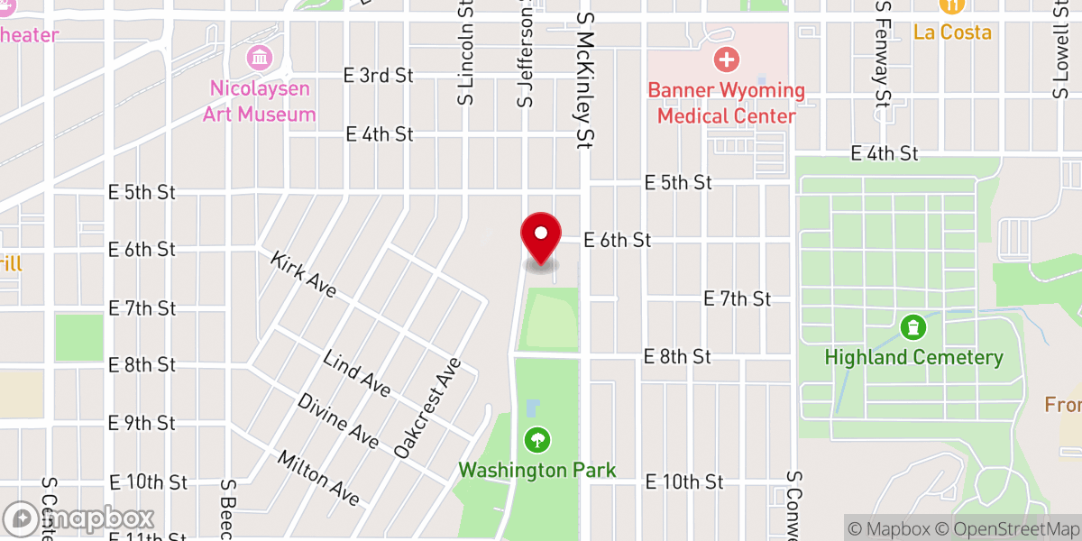 Map showing location of The Salvation Army Casper Corps Community Center
