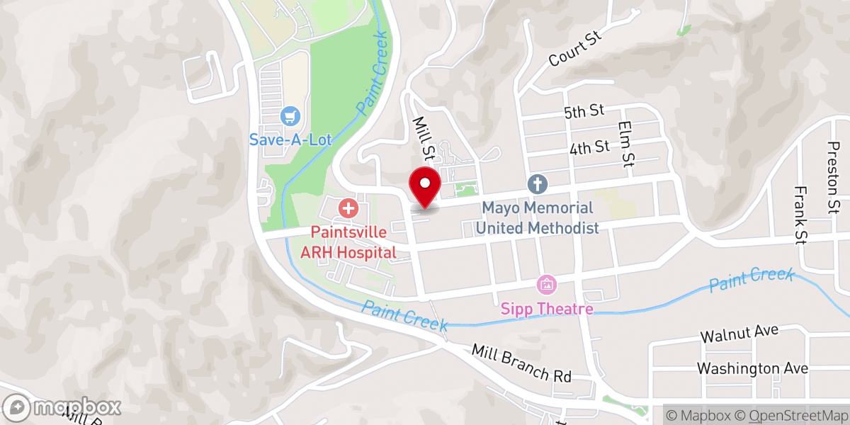 Map showing location of First Freewill Baptist