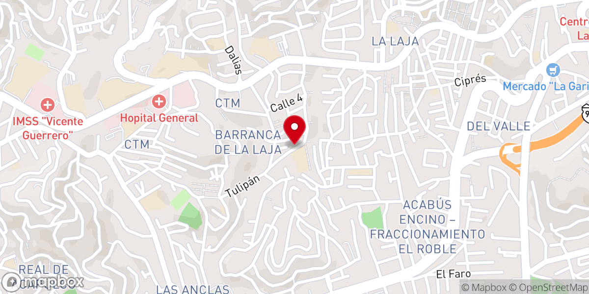 Map showing location of Iglesia Evangélica Pentecostés Maranatha