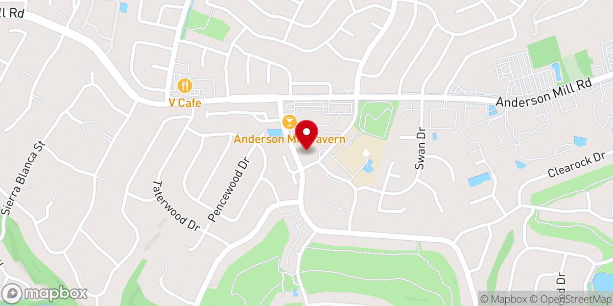 Map showing location of Hope Presbyterian Church