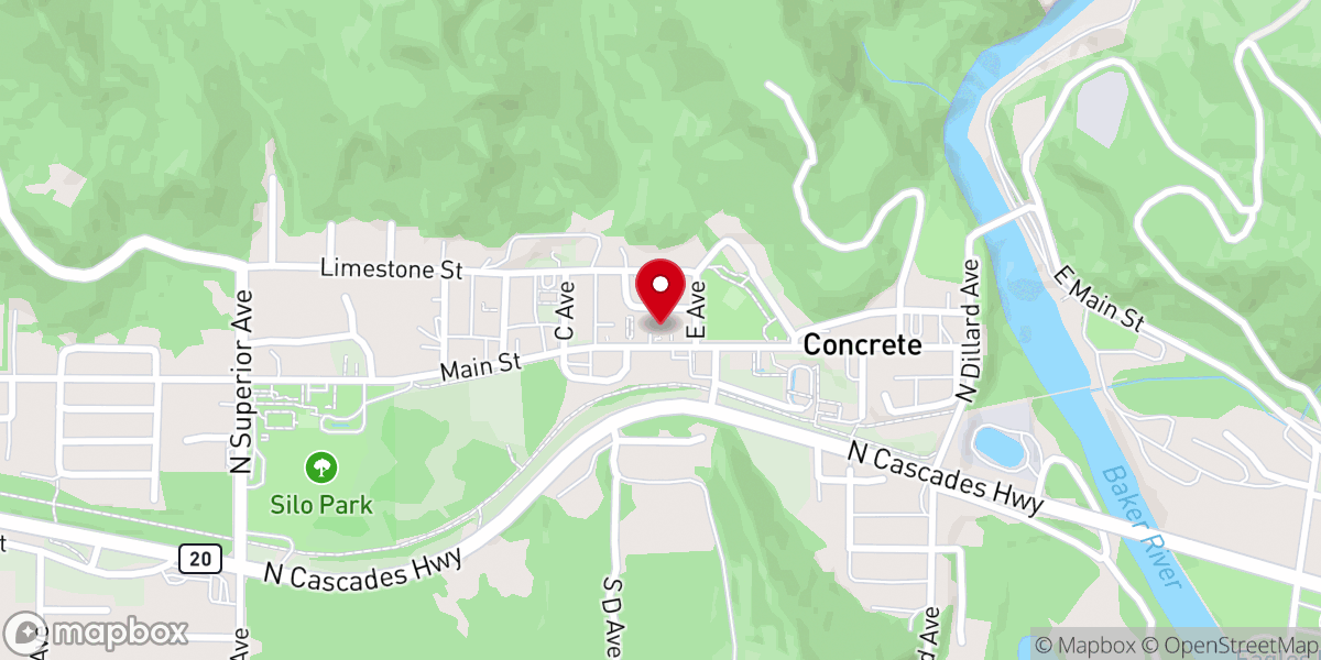 Map showing location of Mount Baker Presbyterian Church