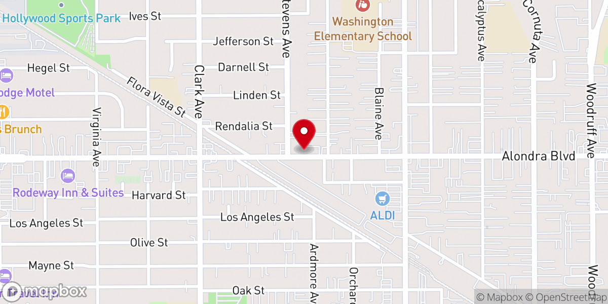 Map showing location of Full Gospel Church Pastor Doug Chambers