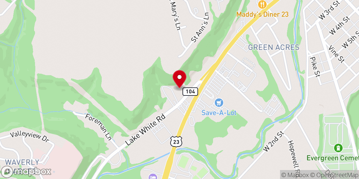 Map showing location of River Valley Community Church