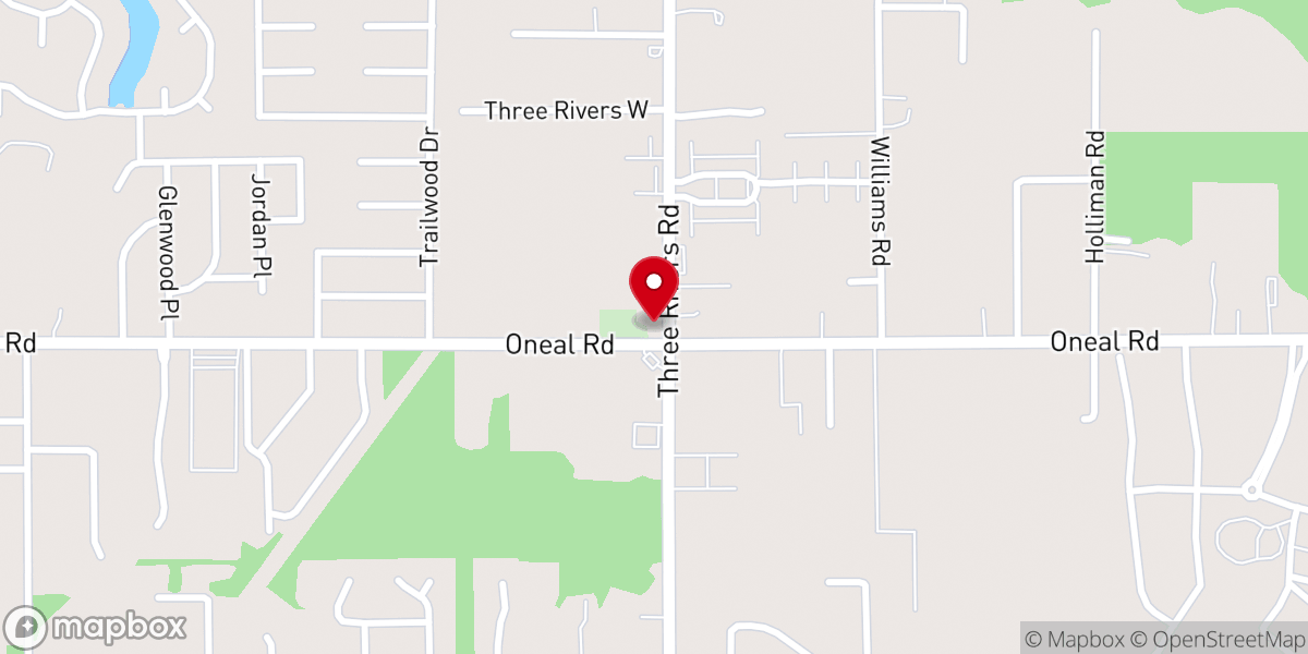 Map showing location of Three Rivers Free Church of God