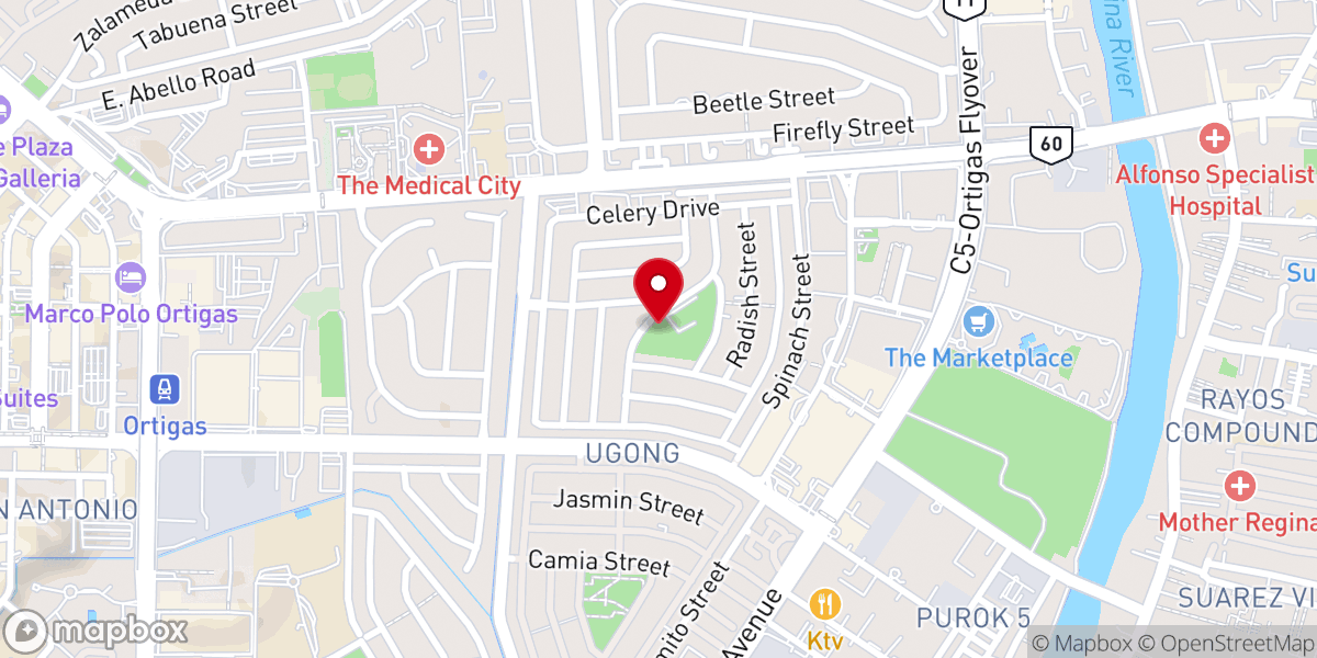 Map showing location of Our Lady of the Most Blessed Sacrament Chapel
