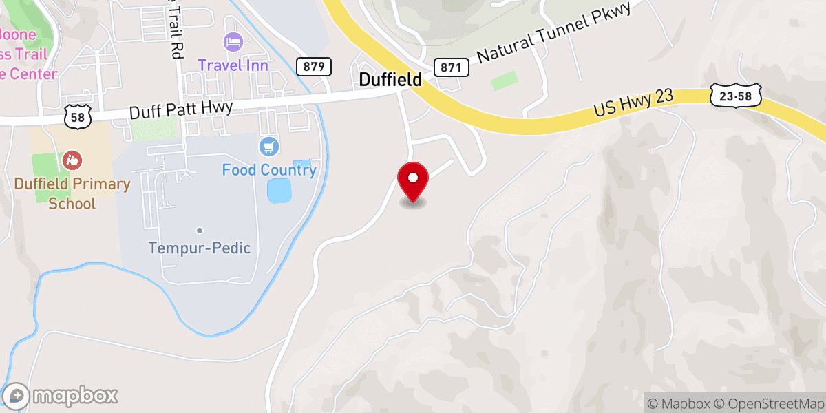 Map showing location of Duffield Town Hall