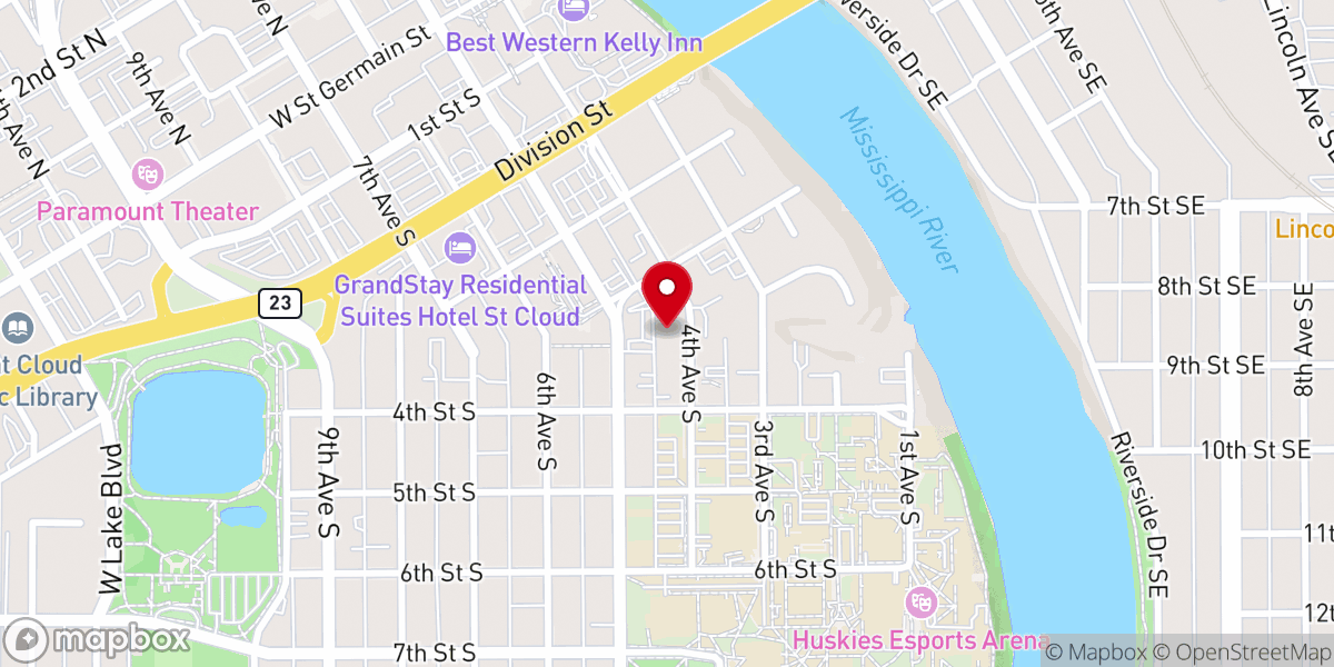 Map showing location of First Presbyterian Church