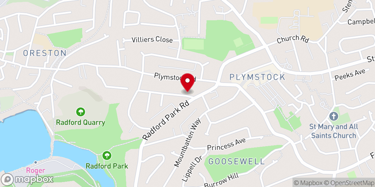 Map showing location of St Margaret Mary R C Church