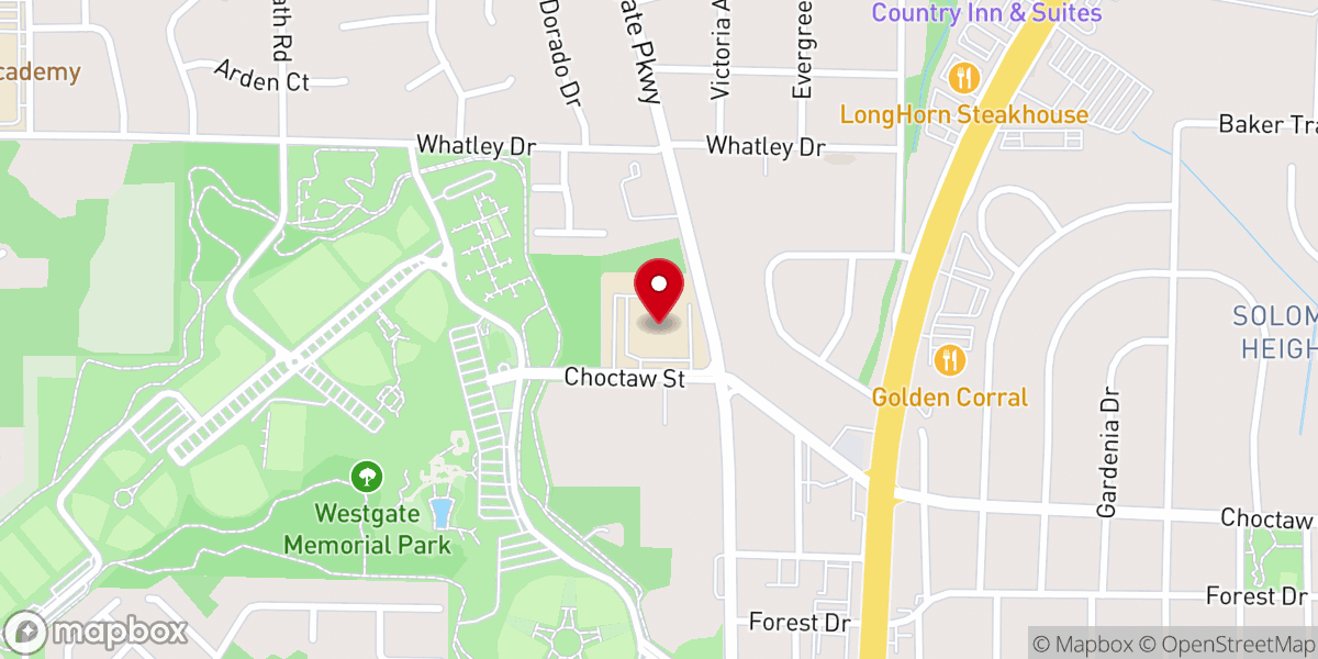 Map showing location of Westgate Church of Christ