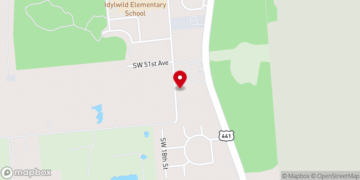 Map showing location of Trinity Missionary Baptist Church