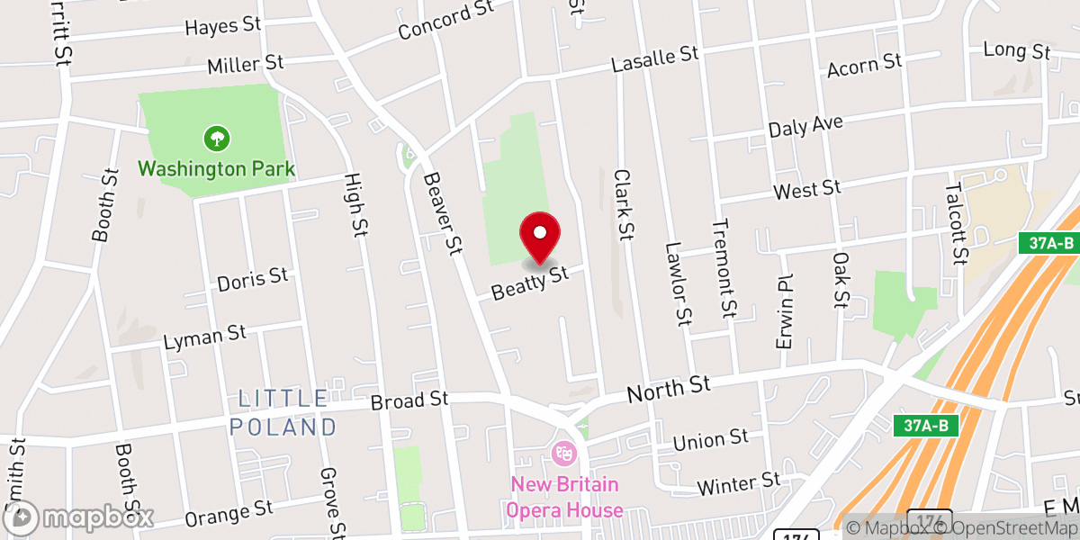 Map showing location of Mount Zion Church of God
