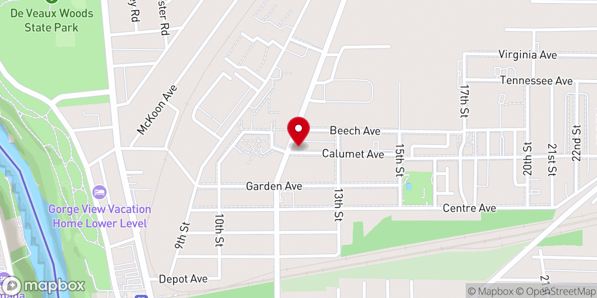 Map showing location of St. Mark’s Open Door Baptist Church