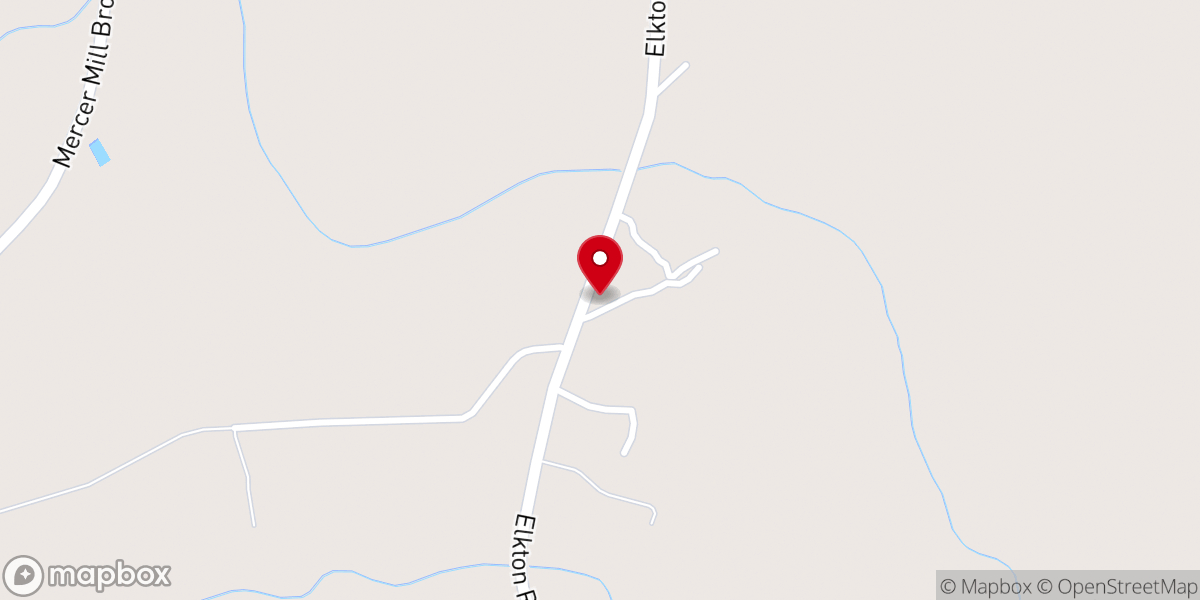 Map showing location of Pilgrim Hill Baptist Church