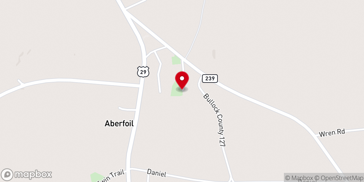 Map showing location of Elizabeth Baptist Church