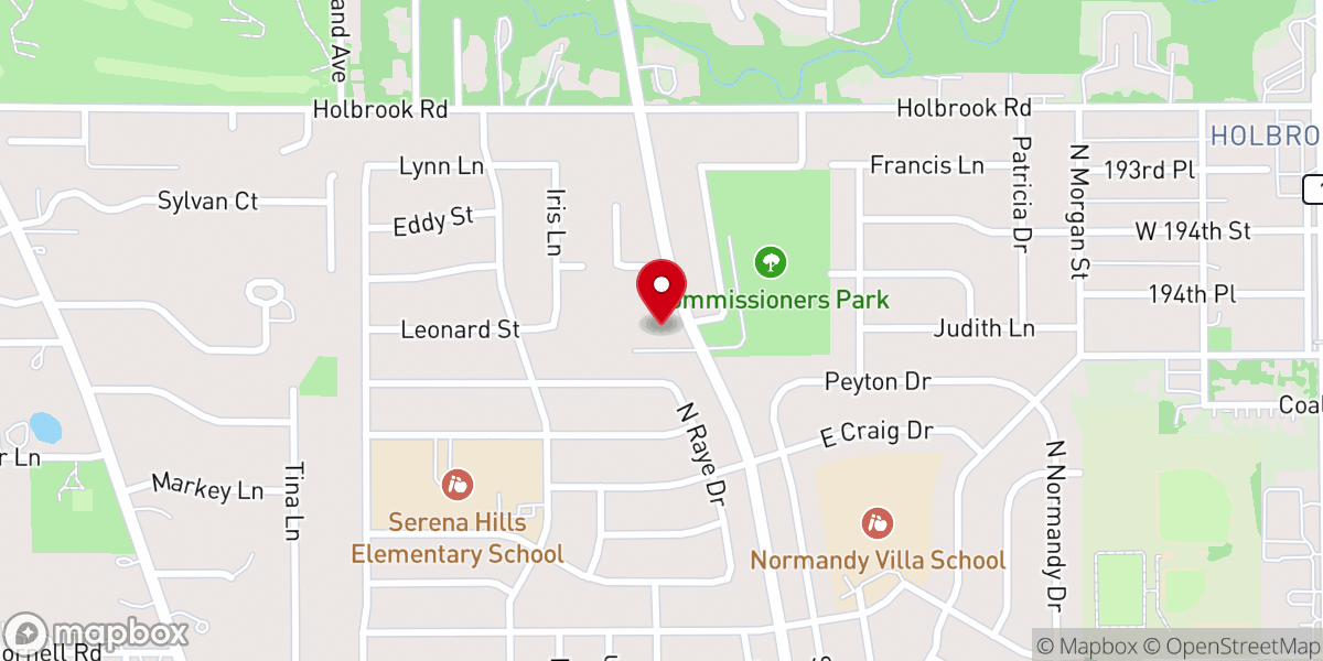 Map showing location of St. Mark United Church Christ