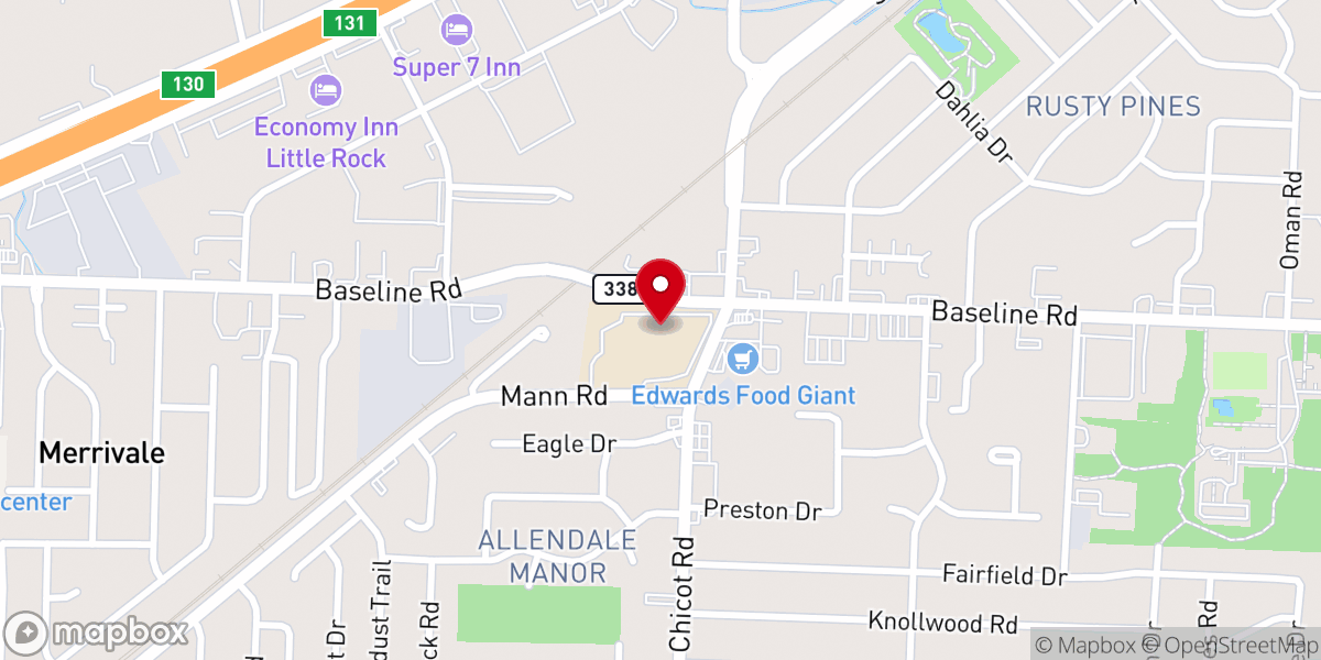 Map showing location of Life Line Baptist Church
