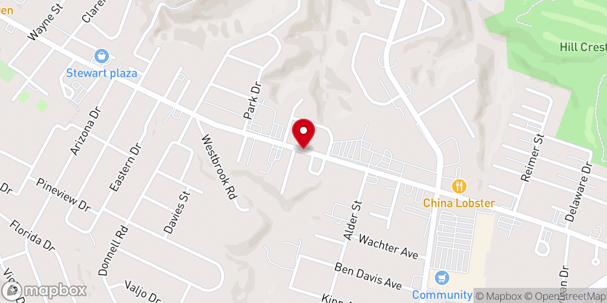 Map showing location of Bethesda Evangelical Lutheran Church