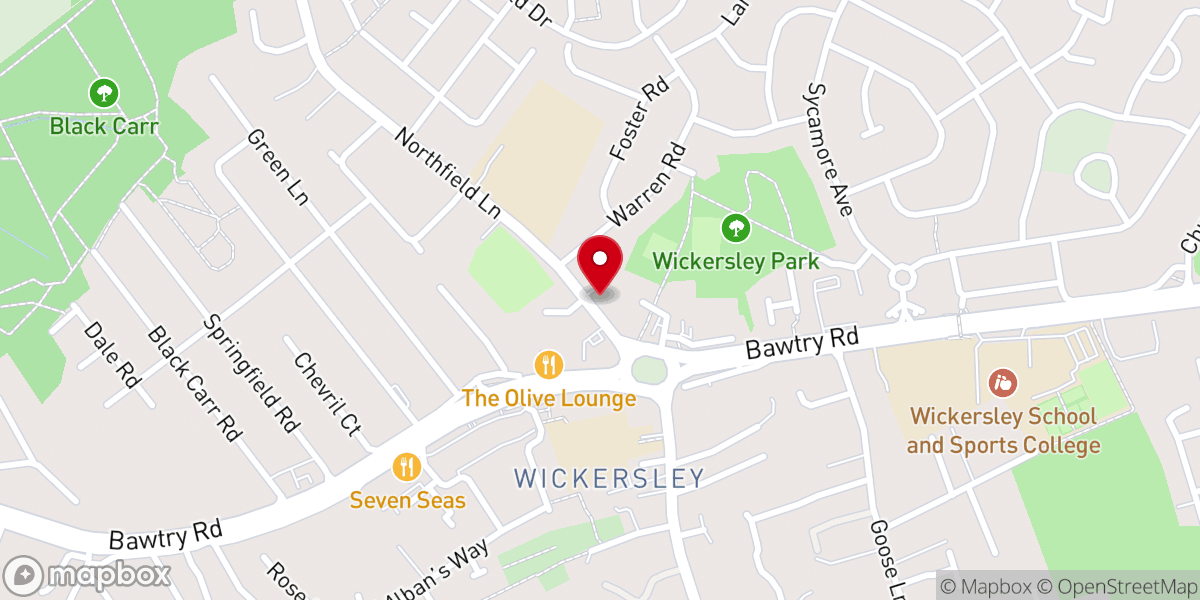 Map showing location of Blessed Trinity Catholic Church