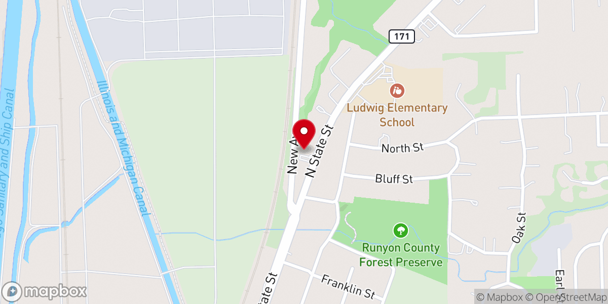 Map showing location of Grace Baptist Church