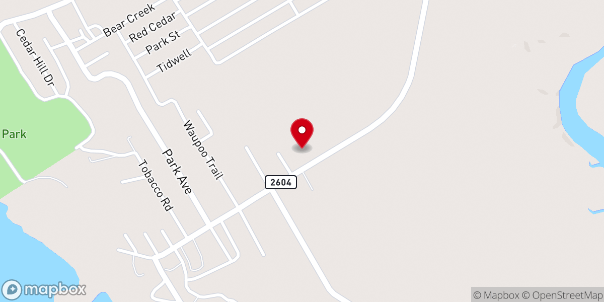 Map showing location of Fort Graham Baptist Church