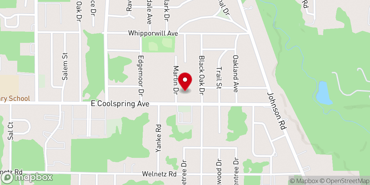 Map showing location of St Luke United Lutheran Church