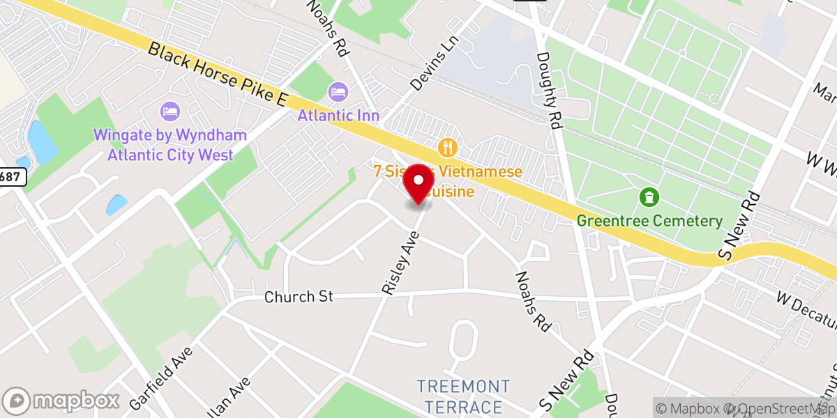 Map showing location of Bethany St. John's United Methodist Church