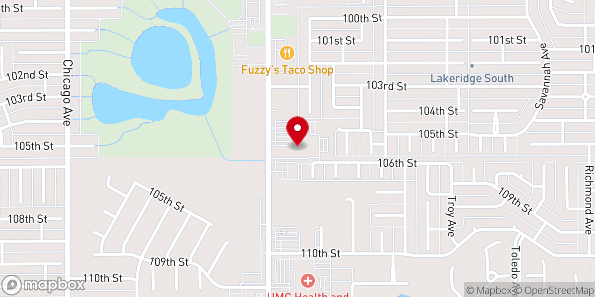 Map showing location of Church on the Rock - South Campus