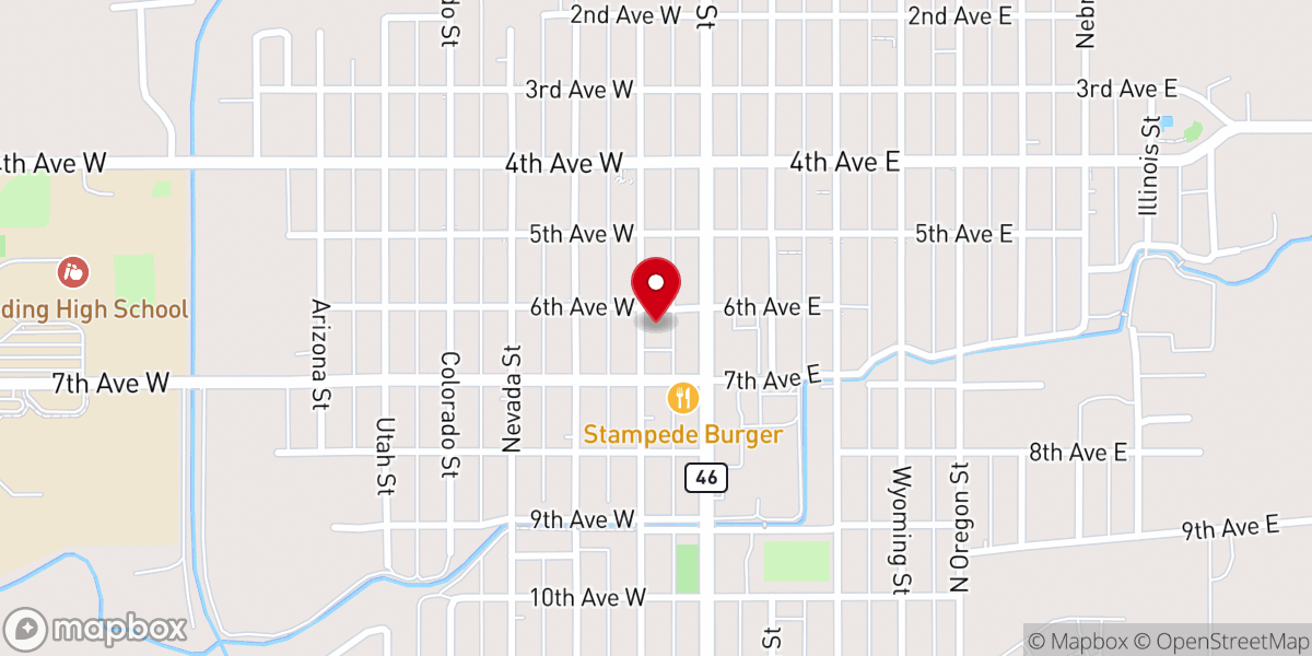 Map showing location of Desert Hills Community Church