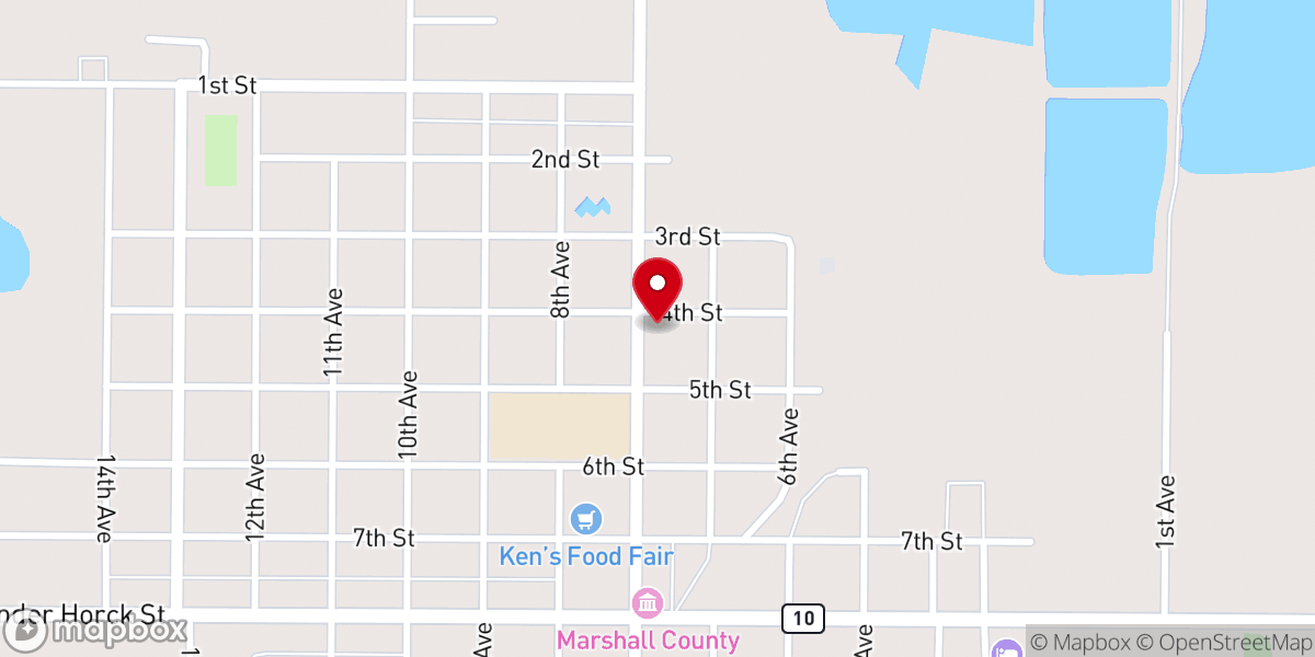 Map showing location of St John's Lutheran Church