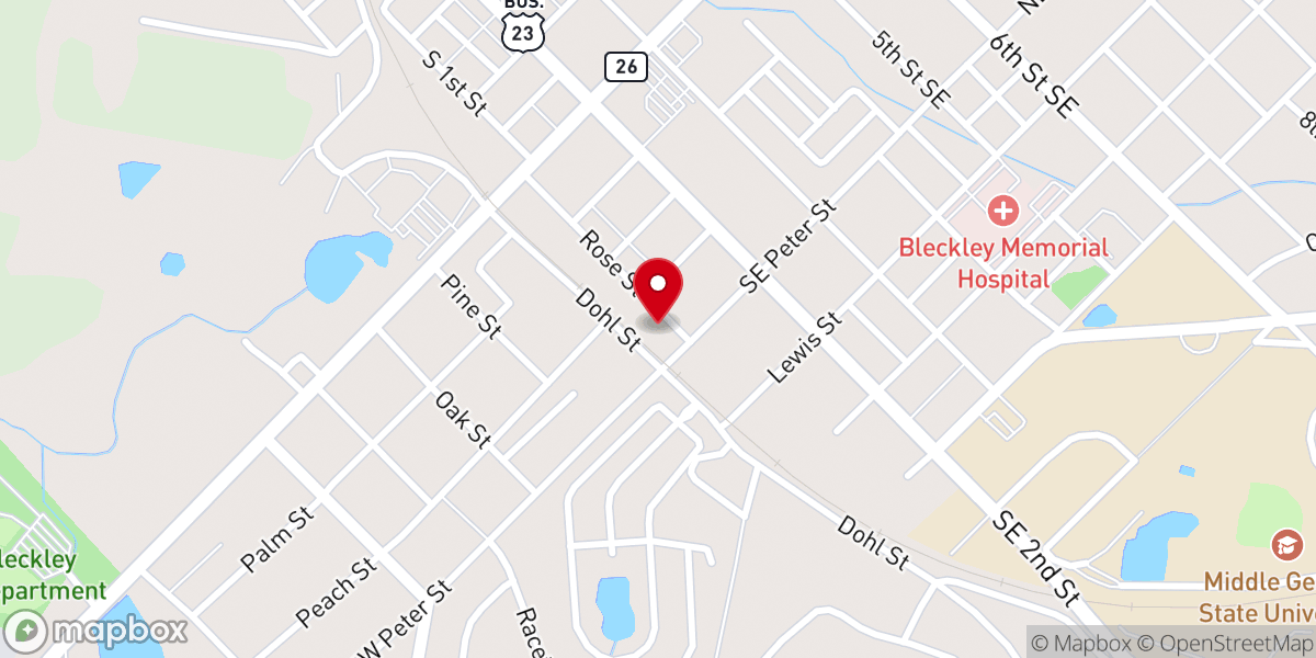 Map showing location of Church Of God
