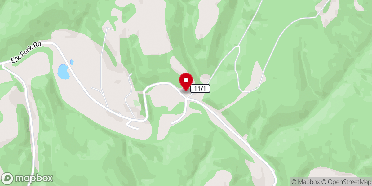 Map showing location of Elk Fork Church of Christ