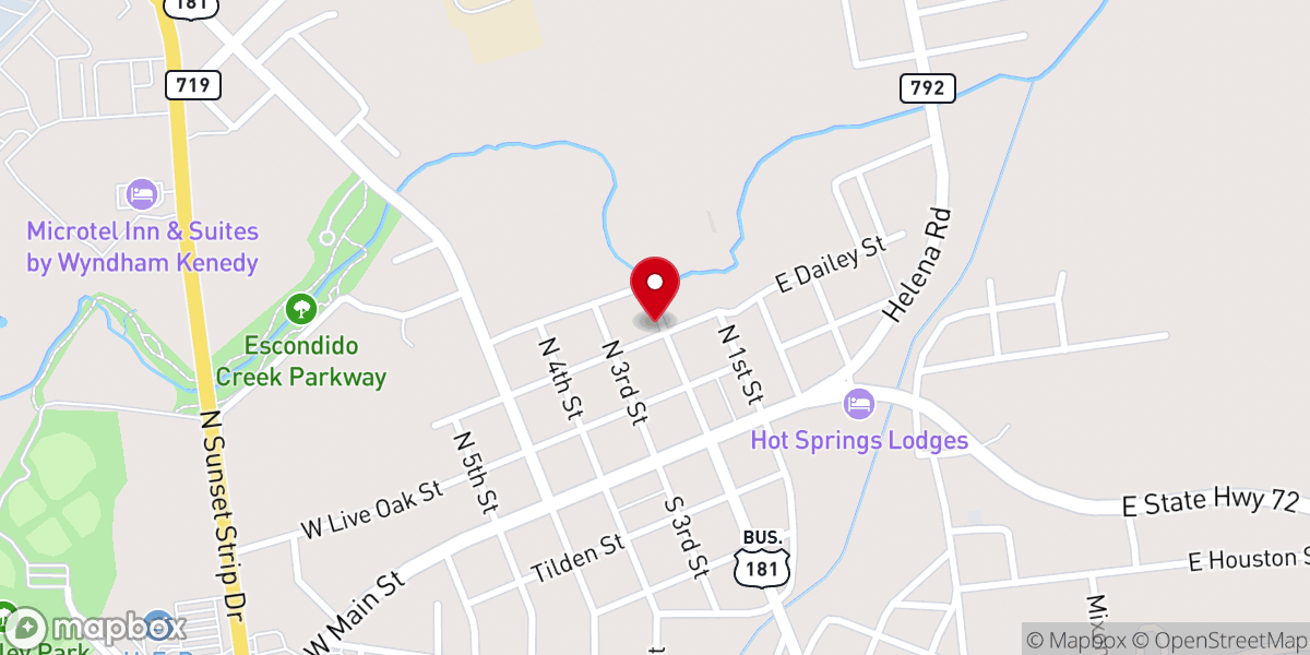 Map showing location of First Mexican Baptist Church