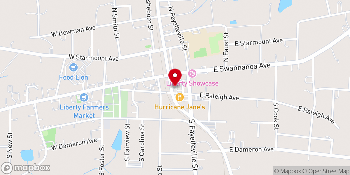 Map showing location of Liberty Association-Churches