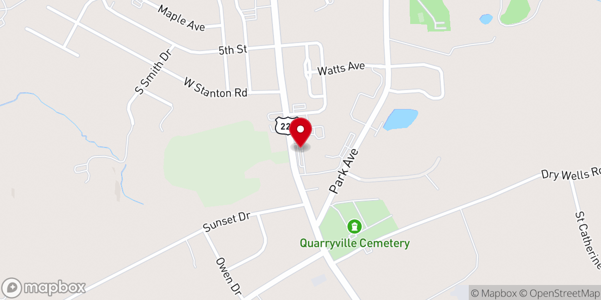 Map showing location of Quarryville Presbyterian Retirement Community