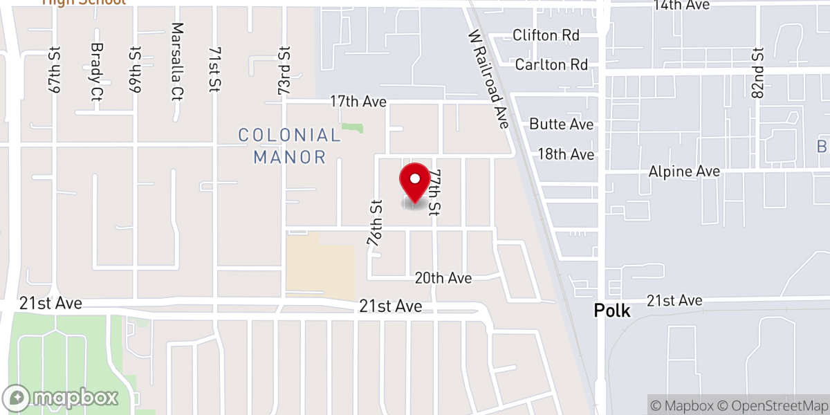 Map showing location of El Faro Assembly of God Church