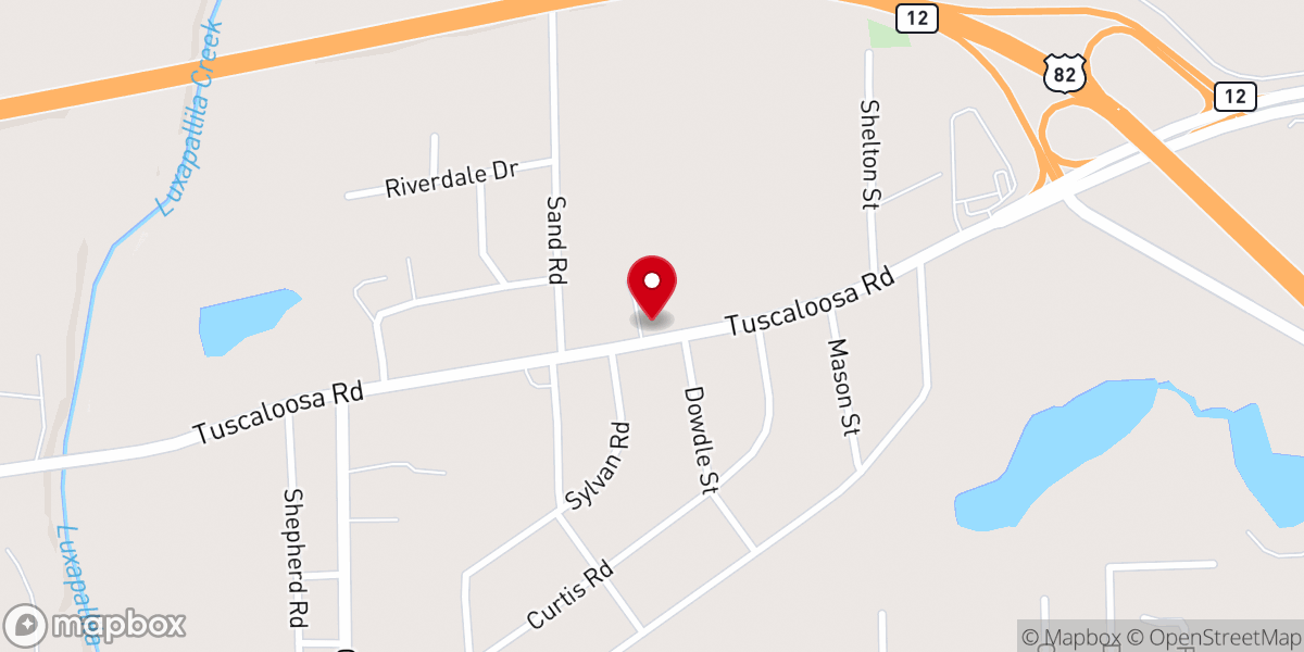 Map showing location of Authentic Church Columbus MS