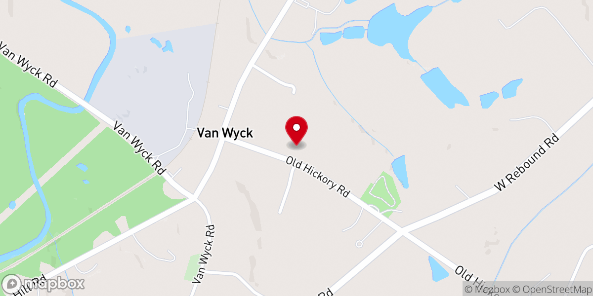 Map showing location of Van Wyck Presbyterian Church