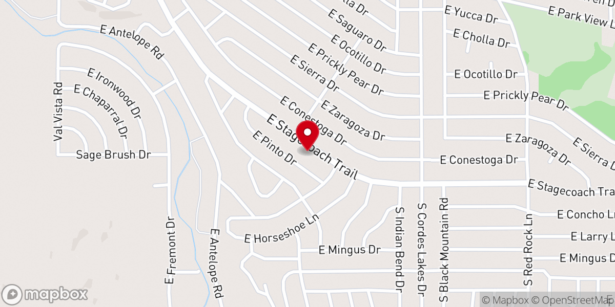 Map showing location of Mountain of Faith Lutheran Church