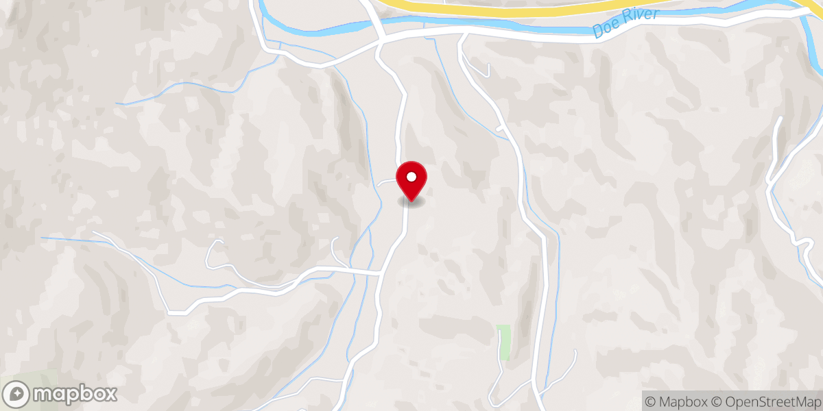 Map showing location of Crabtree Freewill Baptist Church