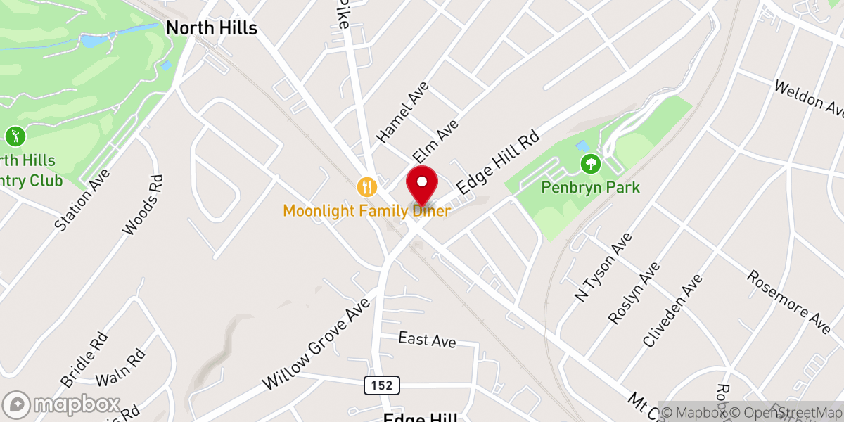 Map showing location of Carmel Presbyterian Church