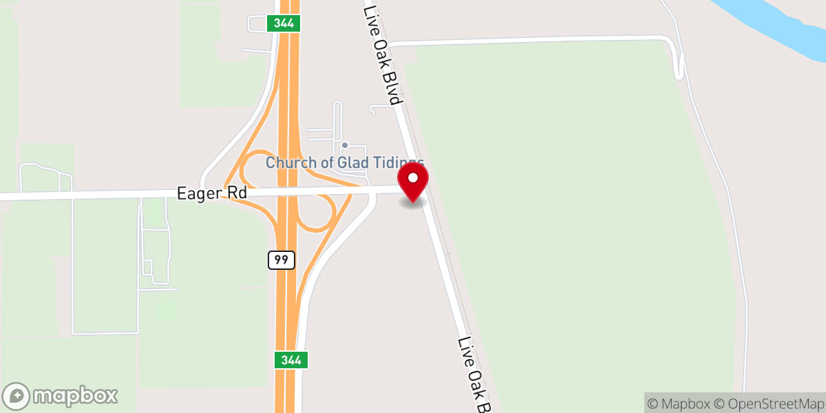 Map showing location of The Potter's House Christian Fellowship Church of Yuba City