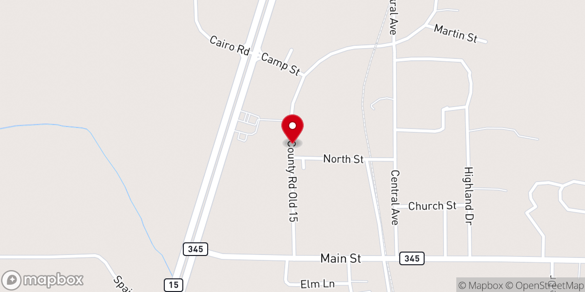Map showing location of Cornerstone Apostolic Church
