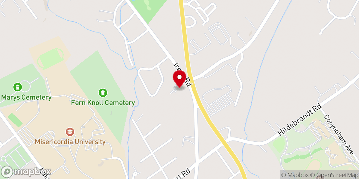 Map showing location of Trinity Presbyterian Church