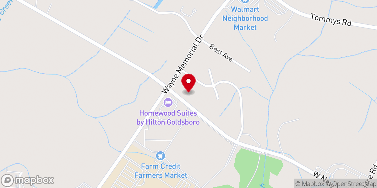 Map showing location of Ray of Hope Pentecostal Free Will Baptist Church