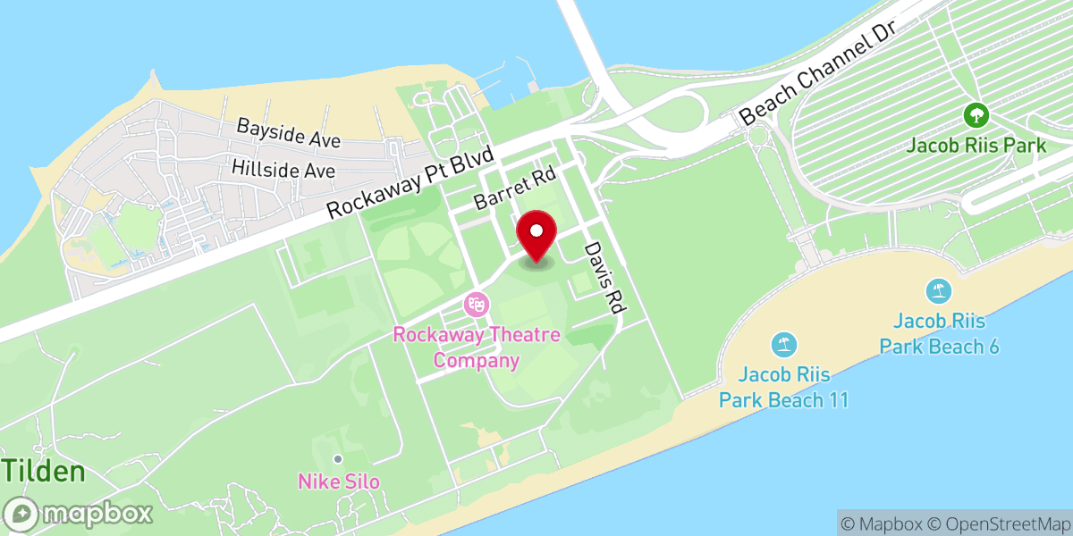 Map showing location of The Chapel at Fort Tilden