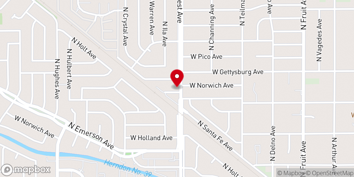 Map showing location of World Harvest Pentecostal Church